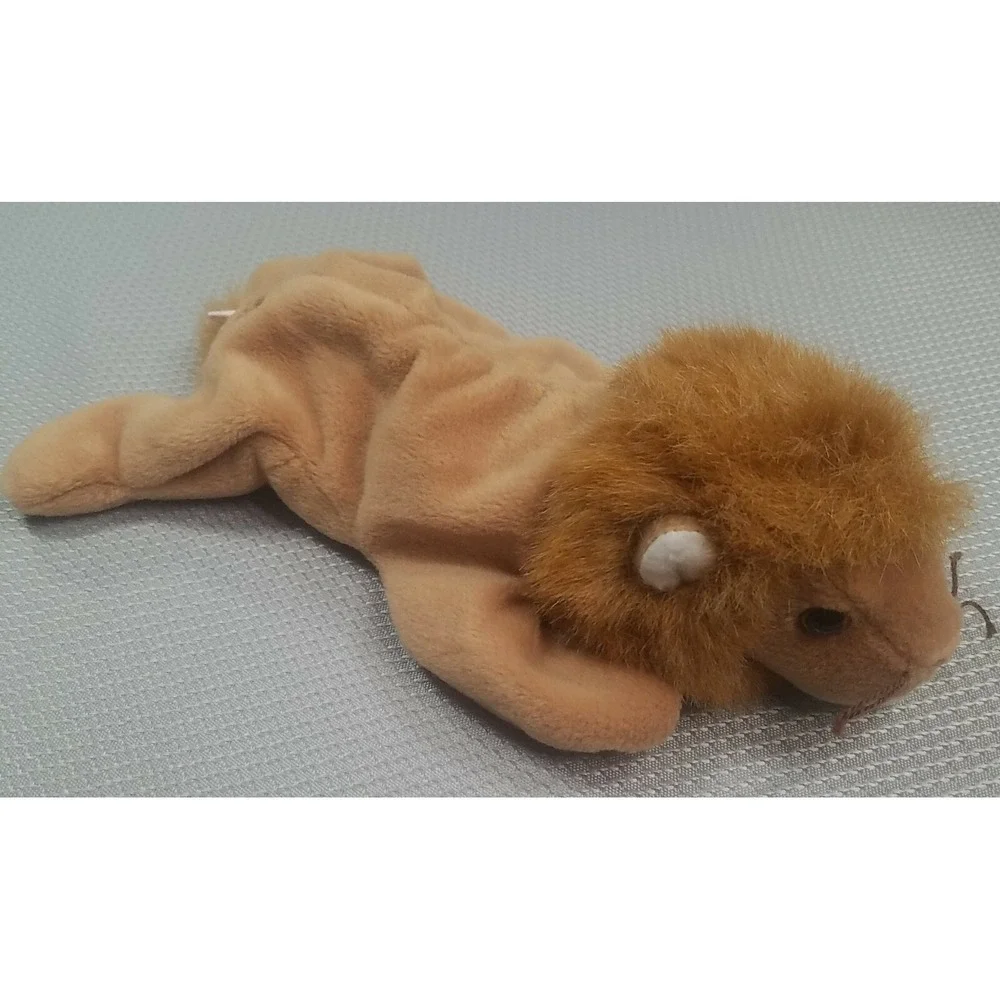 RARE Roary the Lion TY Beanie Baby 1996 Original With Errors And PVC Pellets‎